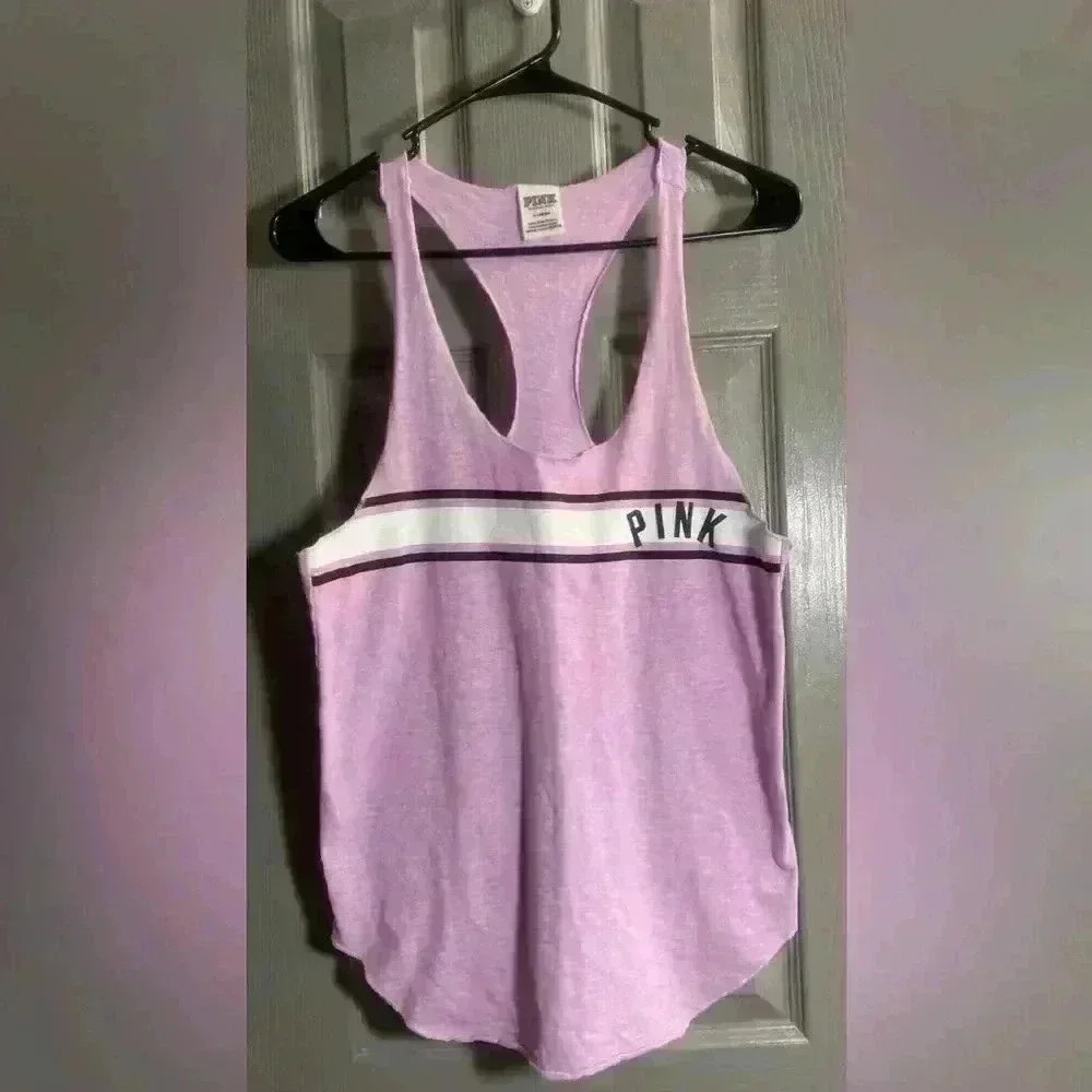 PINK Victoria Secret pinkish lavender razorback tank size medium